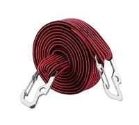 Nishiyuenyi Luggage Straps con Gancho Metálico Y Banda Plana Elástica de Nylon Cuerda Resistente Ajustable para Equipaje Multipropósito para Actividades Como Bici, Rojo Negro 2m, universal