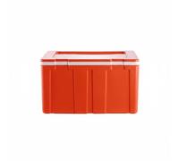 Nishiyuenyi Portador Aislado Caja Térmica Recipiente Almacén Portátil Aislamiento Alimentos Adecuado para Vendedores Servicios Móviles Furgonetas, Naranja, Sin Hebilla, Tapa Separada