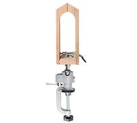 Nishiyuenyi Portahilos de Cuero Clip Giratorio para Costura Manual en Cuero Mordaza de Madera Pulida con Rotación Completa Y Ajuste de 0-55mm Soporte Artesanal Re, ordinario