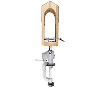 Nishiyuenyi Portahilos de Cuero Clip Giratorio para Costura Manual en Cuero Mordaza de Madera Pulida con Rotación Completa Y Ajuste de 0-55mm Soporte Artesanal Re, con cuero PU