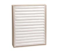 Nishiyuenyi Soporte Organizador de Joyas en PU Cuero Y MDF con Base Exhibidora Y Estante para Almacenamiento Compacto Adecuado para Tocador Boutique Tie, Porta Anillos, universal