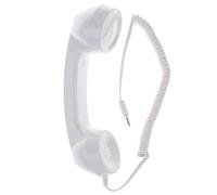 Nishiyuenyi Teléfono Retro Clásico con Auricular Manos Libres Compatible con Dispositivos con Conector 3.5mm Y Reducción de Ruido Función de Llamadas Ad, Blanco