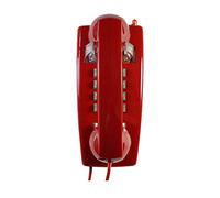 Nishiyuenyi Teléfono Vintage Teléfono de Pared Teléfono Fijo Teléfono Clásico Indicador de Llamada Material Plástico Carcasa Duradera Adecuado para Hotel Oficina, Rojo