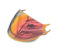 Nishiyuenyi Visor para Casco de Motocicleta Repuesto de Lente con Cubierta Resistente Pc Montaje Sencillo para Protección Solar Adecuado para Viajes Rutas Urbanas, Rojo transparente