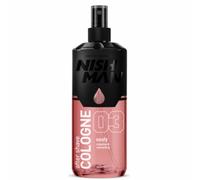 NISHMAN Aftershave Cologne 03 - Nesly 400ml - Loción Refrescante para Después del Afeitado para Hombres - Fragancia de Heliotropo Cremoso & Flor de Hibisco Oriental - Colonia para Después del Afeitado