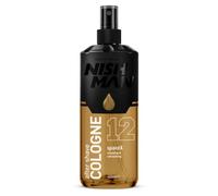 NISHMAN Aftershave Cologne 12 - SpaceX 400ml - Loción Refrescante para Después del Afeitado para Hombres - Fragancia de Cuero, Labdanum, Almizcle & Humo - Colonia para Después del Afeitado