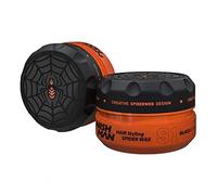 NISHMAN Aqua Spider Wax S1 - Black Widow 150g - Aroma Cítrico - Fijación Fuerte y Acabado Brillante Cera Capilar para Hombres, Peinado Flexible para Todo Tipo de Cabello