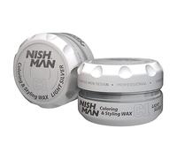 NISHMAN Cera Colorante C1 - Light Silver 100g - Colorazione Temporanea Istantanea, Styling e Fissaggio per Tutti i Tipi di Capelli - Fissaggio Duraturo e Finitura Brillante - Colore e Styling in Uno