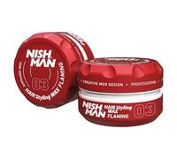 NISHMAN Cera para Peinar el Cabello 03 - Flaming 150g - Fijación Potente y Peinado Flexible para Cualquier Peinado - Control y Definición Duraderos