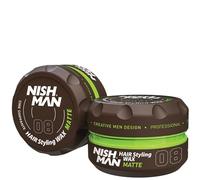 NISHMAN Cera de Peinado para Hombres 08 - Matte 150g - Aroma a Vainilla