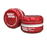 NISHMAN - Cera de Peinado para Hombres 150g - VARIEDAD DE Aroma - Acabado de Brillo Natural - Fijación Fuerte - Gel para el Cabello Aqua Wax - Control y Definición Duraderos