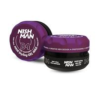NISHMAN Cera Gel Aqua para Hombres B4 - Fresh Look 150g - Aroma Fresco - Acabado de Brillo Natural - Fijación Ultra Fuerte - Control y Definición Duraderos