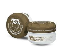 NISHMAN Cera Gel Aqua para Hombres B7 - Gold One 150g - Aroma Gold One - Acabado de Brillo Natural - Fijación Ultra Fuerte - Control y Definición Duraderos