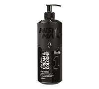 NISHMAN Crema Aftershave Cologne 01 - City Senior 400ml - 2en1 Crema & Cologne, Aftershave Extra Hidratante para Hombre - Loción Hidratante Refrescante & Refrigante Post-Afeitado