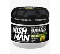 NISHMAN Crema para Manos y Rostro - Olive Oil 300ml - Crema Hidratante, Nutritiva y Cuidada para una Piel Sana - Ideal para Piel Seca y Sensible