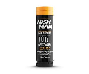 NISHMAN Definición Capilar U1 - Pasta Mate Argan 100g - Gel de Peinado Profesional para Acabado Mate, Textura y Volumen con Aceite de Argán para un Cabello