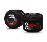 NISHMAN Ultra Strong Gum Effect Gel para el Cabello 5+ 300ml - Fijación Extra Fuerte, Estilizado Flexible y Brillo Duradero para un Control Perfecto del Cabello y un Look Potente