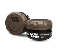 NISHMAN Hair Styling Pomade Wax W10 - Amber 100g - Fijación Moderada y Flexible y Brillo Medio a Alto - Perfecto para Estilo Firme, Cuidado y Look Duradero