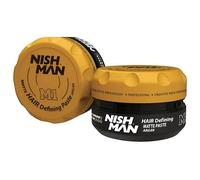 Nishman Cera Mate para Peinado del Cabello de 100g - Fijación Fuerte, Duradera y Acabado Mate - Cera Perfecta para el Cabello (100 ml (Paquete de 1), M1 - Matte Paste Argan)