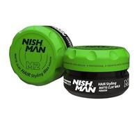 NISHMAN M2 Cera para Peinar - Matte Clay Wax Keratin 100g - Acabado Mate, Fijación Fuerte, Aporta Volumen & Textura al Cabello