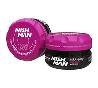 Nishman Cera Mate para Peinado del Cabello de 100g - Fijación Fuerte, Duradera y Acabado Mate - Cera Perfecta para el Cabello (100 ml (Paquete de 1), M5 - Fiber Paste Matte Look)