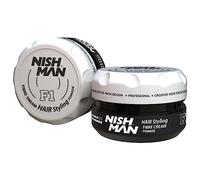 NISHMAN Pomada para Peinado F1 - Fibre Cream 100g - Fijación Flexible y Brillo para Todo Tipo de Cabello - Textura y Definición Duraderas - Fácil Aplicación & Restyling