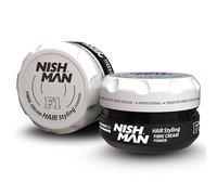 NISHMAN Pomada para Peinado F1 - Fibre Cream 100g - Fijación Flexible y Brillo para Todo Tipo de Cabello - Textura y Definición Duraderas - Fácil Aplicación & Restyling
