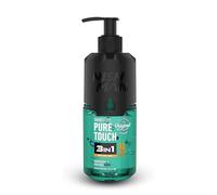 NISHMAN Shower Gel - Pure Touch 480ml - Fórmula 3 en 1 for Cuerpo, Cabello & Rostro - Limpiador Diario Suave for Hombres with Fragancia Estimulante - Lavado Hidratante for Todo Tipo de Piel