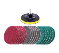 NISHZHU 16 Unids 5 Pulgadas 3 Almohadillas de Fregado de Color Diferente Taladro Powered Brush Azulejo Scrubber Almohadillas de Fregado Kit de Limpieza, para la Limpieza de la Casa