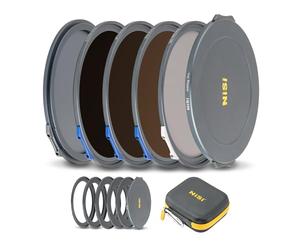 NiSi Filtro JetMag Pro Magnético Kit 67mm con Sistema de Bloqueo - Landscape ND Filter Kit (ND8, ND64, ND1000, True Color CPL, Anillo Adaptador 52/55/58/62/67mm)