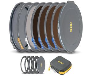NiSi JetMag Pro Cinema Kit 82mm Kit de Filtro Magnético (FS ND4-8-16-64, True Color CPL, Black Mist 1/8, 67mm/72mm/77mm/82mm Anillos Adaptadores, Tapas Delantera y Trasera, Bolsa Caddy)
