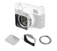 NiSi JetMag Pro Kit para Fujifilm X100VI / X100V / X100T / X100S / X100F / X100 - Filtro NC UV 49mm, Parasol Cuadrado Magnético, Tapa Magnética (Plata)