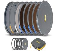 NiSi Kit de Filtro JetMag Pro 82MAG Magnético - Cinema Kit | Incluye 82mm FS ND4, ND8, ND16, ND64, True Color CPL, Black Mist 1/8, Anillos Adaptadores 67mm, 72mm, 77mm, 82mm