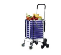 NISMIA Carro de Malla de Metal para supermercado, Carro Plegable Ligero de Aluminio, Carrito de Compras Plegable de Metal, para Almacenamiento fácil Gran Capacidad,A,8 Wheels
