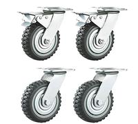 Nisorpa 4 ruedas giratorias industriales de servicio pesado de 150 mm, ruedas de carrito de servicio pesado con capacidad de carga de 1000 KG y frenos de giro de 360°