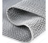 Nisorpa Alfombrilla de drenaje de PVC, 300 x 90 cm, alfombrilla antideslizante de 5,5 mm de grosor, alfombrilla para baño, malla en forma de S, alfombrilla de ducha perforada para piscina, ducha