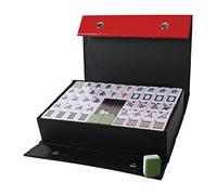 Nisorpa Juego chino Majong de 3x2.25 cm, estructura sólida fácil de leer, juego de azulejos de Mahjong mediano de 144 piezas, juegos completos de Majong para juegos familiares de fiesta de viaje