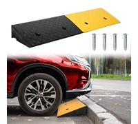 Nisorpa Rampa de goma para bordillos de 10 cm de altura, rampa de umbral para scooters de movilidad, rampas resistentes para coches, sillas de ruedas, puertas, escalones, acera, 100 x 25 x 10 cm