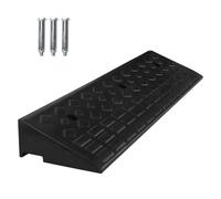 Nisorpa Rampa de Goma para bordillos de Alta Resistencia, rampa de umbral portátil con 4 Pernos de expansión para Entrada, acera, Silla de Ruedas, Coche, 100 x 25 x 10 cm