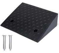 Nisorpa Rampa de goma, rampa de bordillo, antideslizante, rampa de 13,5 cm para silla de ruedas, portátil, cuña de goma para calzadas, coche y motocicleta