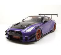 Nissan GT-R R35 Liberty Walk LB-Works 2022 Coche Modelo Lila 1:18 Solido