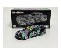 Nissan Skyline GTR R33 HKS V1 Escala 1:64 Kaido House Mini GT MGTKHMG129