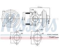NISSENS AGR-Válvula Compatible Para Ford Mondeo III Turnier 2.0 TDCi