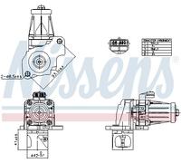 NISSENS AGR-Válvula Eléctrica Para Dacia Logan MCV II Lodgy 1.5 dCi Renault Clio
