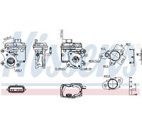 NISSENS AGR-Válvula Eléctrica Para Nissan NP300 Navara Pick-Up 2.3 dCi 4x4 NV400
