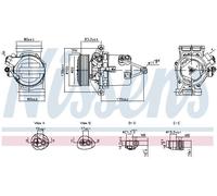 Compresor, aire acondicionado NISSENS 890980