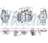 NISSENS Compresor, aire acondicionado para MERCEDES-BENZ MARCO POLO LS Vito, EQV, Sprinter, Classe V (Ref: 890919)
