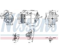 NISSENS Compresor, aire acondicionado para RENAULT: Koleos (Ref: 891012)