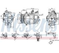 NISSENS Compresor, aire acondicionado para VOLKSWAGEN: Crafter, Transporter & MAN: TGE (Ref: 890893)