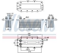 NISSENS Enfriador de aire de carga Ladeluftkühler para Fiat 500X 1.0